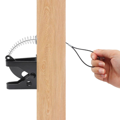 2 Pack Gate Latch Cable Kit with Black Springs Adjustable Door Latch Opener for Metal or Wooden Fences and Garden Gates