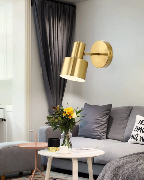 Living room with Two Pack Gold Industrial Wall Sconces With Adjustable 280 Degree Tilt And 180 Degree Swing E26 Vintage Brass Vanity Lamps