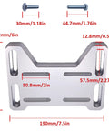 Adjustable Mini Bike Mounting Plate Adapter Bracket For 79Cc 97Cc 100Cc Coleman CT100U CC100X Baja DoodleBug DB30 Motovox MBX10 MBX11 For Predator 212Cc Tecumseh 4 Stroke Engines Aluminum Alloy Build That Keeps Your Engine Solid And Reduces Vibration detailed dimensions with screws