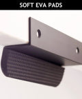 1 Pack Under Cabinet Foot Pull Opener 4 Inch Matte Black Hands Free Toe Pull With Adhesive And Screws Soft EVA Pads Close-up
