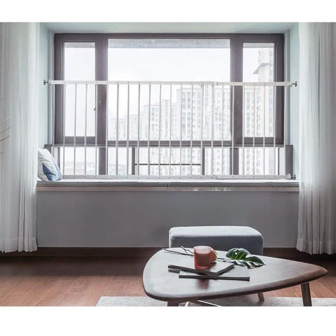 Extra Wide Window Safety Gate For Home Use Kid And Pet Proof Pressure Mounted No Drilling Easy Install Fits 61.41 To 86.61 Inches