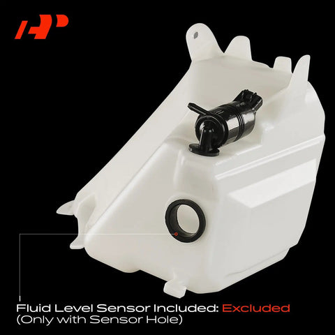 Windshield Washer Reservoir Tank Assembly For Toyota Tacoma 1998-2004 With Cap And Washer Pump 2.5 Liter Capacity Plus Sensor Hole