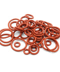10 Pack VMQ O Ring Seal Gasket Kit With 2.4mm Thick CS And 8 To 68mm OD Range, O Ring Assortment For Plumbing, Industrial Gear, Auto, Food Processing, And Low Pressure Hydraulics, Pumps And Housings. VMQ silicone O-rings in assorted sizes