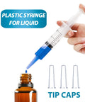 20ml Plastic Syringe Set With Cap For Liquids And Oral Use Ideal For Home Lab Measuring And Easy Dispensing Bulk Big 10 Pack For Scientific Labs Schools And DIY Projects. plastic syringe with tip caps dispensing liquid into bottle