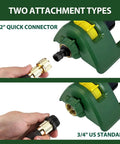 Heavy Duty Oscillating Lawn Sprinkler With 18 Brass Nozzles Delivers Up To 3,600 Sq Ft Coverage, Adjustable Spray Angles