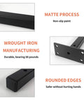 Heavy Duty 8 Inch Floating Shelf Brackets Wall Mounted Metal Supports With Screws And Anchors Industrial Shelving Hardware details