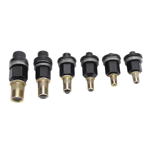 Six Piece Hand Rivet Nut Mandrel Set All-in-One For Quick Pro Grade Riveting On Sheet Metal And Pipe, Carbon Steel Construction