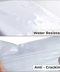 Heavy Duty Weatherproof 12x15.5 Poly Mailers 100 Pack Self Seal Waterproof Shipping Bags with water resistant and anti-cracking features.