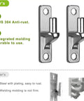 Heavy Duty Stainless Steel Gate Hinges 2 Pack Wall Mount Hardware For Wood And Concrete Outdoor Farm Fencing shown in close-up with integrated molding design.