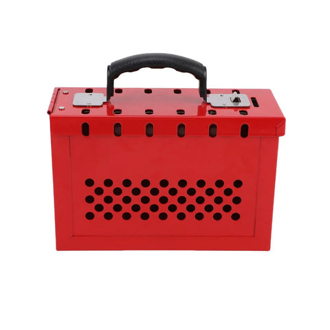 Heavy Duty Portable Group Lockout Box With 12 Piece Padlocks And 24 Keys Built Like A Tank For Industrial Sites Keeping Crew Safe And Gear Locked Down Tight Always