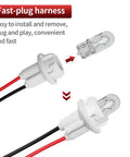 T10 Extension Harness with Ten Bulbs and Ten Sockets for Brake Lights Turn Signals Easy Plug In Connector Kit