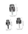 Cabilock 3 Pc Electric Drill Pipe Threader Kit For Cutting Plastic And Metal Pipes efficient threading tool with three replaceable cutters.