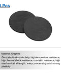 High Purity Graphite Disc Plate 80x5mm Round Graphite Block For Melting, Casting And Electrolysis, pack of 5 pieces
