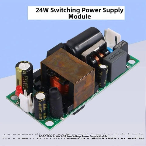 24W 48V 0.5A AC to DC Switching Power Supply Module With Bang-For-Your-Buck Overvoltage And Overcurrent Protection For Industrial Control Systems Wide Input 85-264VAC And 120-373VDC High Efficiency Up To 86% Green Compact Design, compact PCB module