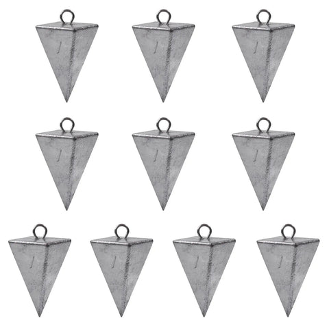 Pyramid-shaped Bullet Style Sinkers For Saltwater Fishing, Heavy Duty Surf Tackle Weights For Ocean Casting, 1oz to 8oz sets
