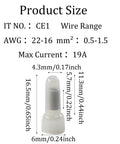 Pro Grade CE1 Closed End Crimp Connectors Kit For 22 16 AWG Nylon Insulated Wire Ends product size diagram