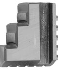 Bulletproof Three Piece Inside And Outside Jaw Chuck Set Featuring Self Centering Grip For Lathe Machining Precision Metalworking Tools close-up of hardened steel jaw component.