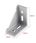 Heavy Duty Aluminum Alloy L Shaped Corner Brackets Set Built To Last For Reinforcing Right Angles In Furniture Rugged 5 Piece DIY