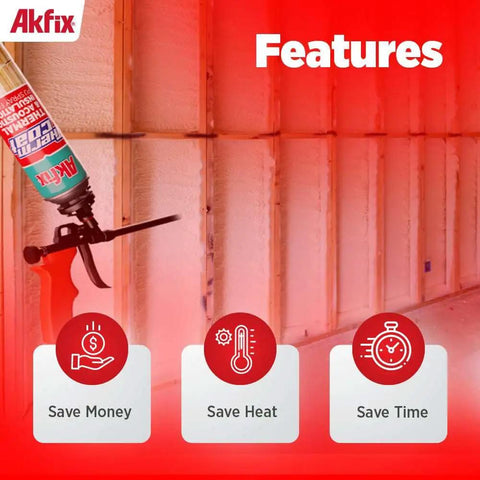 Heavy Duty Class A Fire Rated Spray Foam Insulation Kit with Pro Trigger Gun in insulated wall framing.
