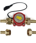 Water Flow Sensor Switch HT-30 for CO2 Laser Protection, AC 0-110V, G 3/4 Inch Thread, 12mm Caliber, with nozzles and shims