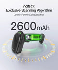 2D Barcode Scanner With Smart Stand, Wireless QR Code Scanner For Quick Reads, 2600mAh Battery, BCST 35 Dark Gray display