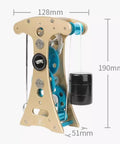 DIY Metal Pendulum Wall Clock Kit With Gear Train And Pendulum, 3D Puzzle Mechanical Model, showing dimensions and gear detail