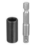 Harfington Shallow 8mm Metric Socket With 1/4 Drive Cr-V Steel Impact Set Including Adapter Hex Shank For Tight Spots And Tough Bolts, with socket and adapter