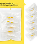Ximter Comfort Flow catheter valves, 10-pack in clear bags with yellow levers