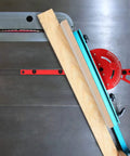 Upgraded Multifunction Table Saw Miter Gauge With Solid Aluminum Head And Steel Plate Adjustable Cross Cut Guide Red