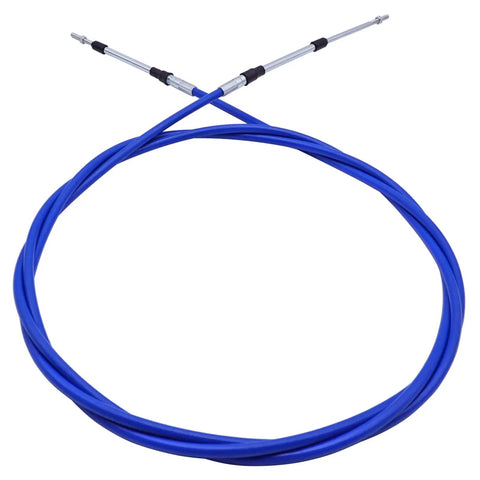 Universal Marine Throttle And Shift Control Cable For Outboard Motors 12 Ft Length 8.5 Mm Outer Diameter Blue Jacket
