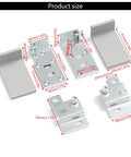 Beefy Heavy Duty L Bracket Carrier Plate For Wall Cabinets And Heavy Furniture Installation shown in various sizes and dimensions.