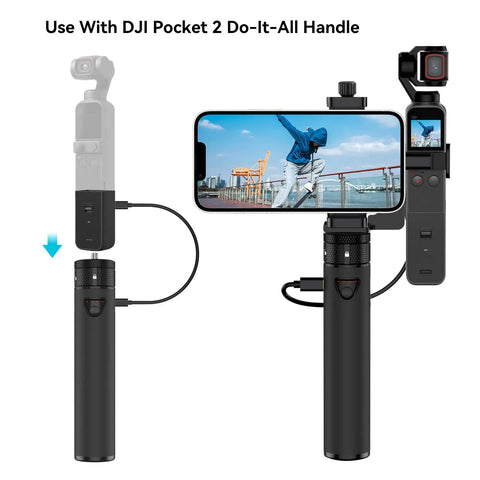 Power Stick Portable Power Bank For DJI Osmo Pocket 2 And 1 With 5000mAh Battery Convertible Charging Base And Phone Holder Mount