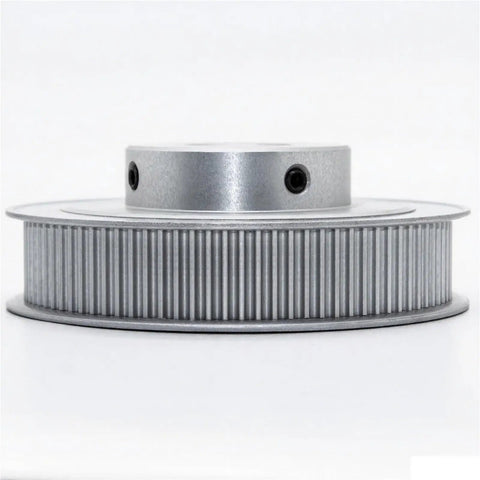Premium Aluminum Alloy Timing Belt Pulley With 100 Teeth for drive systems showing side view with keyed mount for precision performance.