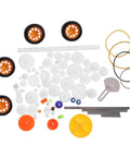 78 Piece Plastic Gear Set With Pulleys Belts Shafts DIY Kit For Toys And Models Durable White Plastic Gears and Accessories
