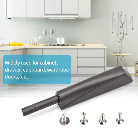 Straight Up Zero Hassle Magnetic Push Open Latches For Cabinets And Drawers Dark Grey Recessed Touch Release Hardware Flat Front Doors 4 Pack Built Tough Smooth Spring Action