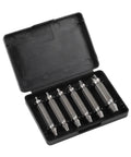 Heavy Duty Double Headed Screw Extractor Set 6 Pieces Removes Stripped Rusty Broken Bolts Like A Champ High Speed Steel Drill Bits 2-12mm in case