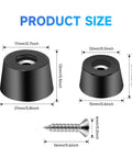 128 Piece Rubber Feet Set For Cutting Boards, Furniture, And Electronics With 304 Stainless Screws, size dimensions of small and large feet