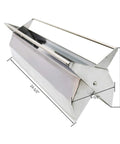 Stainless Steel 23.5 Inch Pro Grade Donut Glazing Dipper For Busy Donut Shops And Bakeries, heavy duty side view with dimensions.
