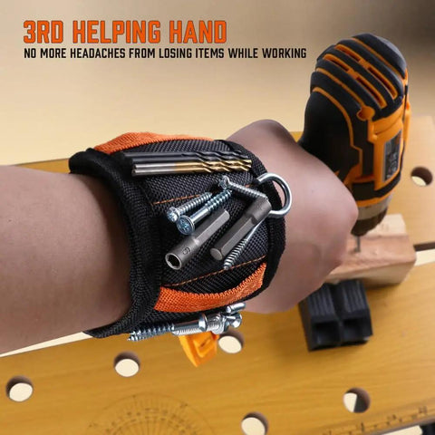 Magnetic Wristband Universal Socket Grip For 7 To 19 Millimeter Handy DIY Gift For Men Strong Magnets Hold Screws Nails
