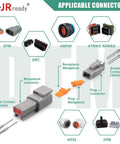 JRready Deutsch Dtm Connector Pins And Sockets Size 20 Solid Contacts Set With Male Female Terminals Wires 20 22 Awg connectors overview