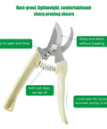 Two Pack Lightweight Garden Flower Scissors Pruning Shears For Smooth Clean Cuts On Flowers Branches And Leaves, ergonomic soft grip.