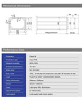 Mechanical dimensions and performance data for No Sweat 10000N Electric Linear Actuator with detailed specifications.