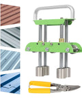 Versatile Sheet Metal Bender With Two-Station Edge Roller For Roofing, 0 to 90 Degree Bends, green finish with metal cutter