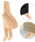 Wooden Door Stopper With Cute Decorative Funny Shape Prevents Doors From Hitting Walls Easy To Install No Tools Needed for safety
