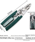 Premium Ergonomic Wire Stripper With Padded Grip For Clean Insulation Removal On Multi Size Cables, stainless steel, 210x55mm.