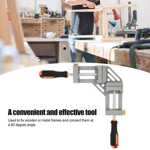 Heavy Duty Right Angle Clamp 90 Degree Corner Clamping Tool for Woodworking and Metal Frames with Double Handle Aluminum Die Cast