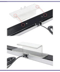 Close-up of USB Sensor Bar For Nintendo Wii And Wii U showing installation setup and wired connections.