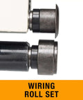 Close-up of wiring roll set for Manual Bead Roller For Metalworking, 7 Inch Throat, 22 Gauge Mild Steel, Six Pro Rolls