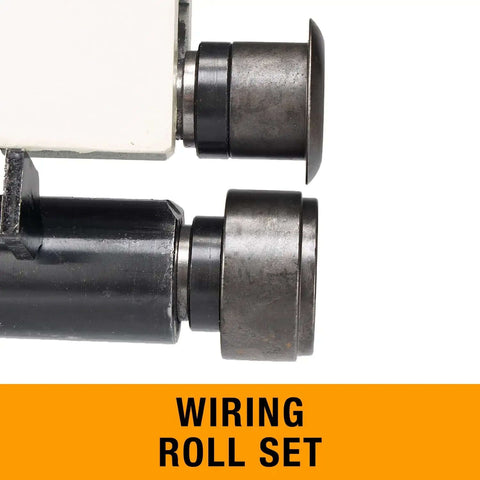 Close-up of wiring roll set for Manual Bead Roller For Metalworking, 7 Inch Throat, 22 Gauge Mild Steel, Six Pro Rolls