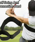 Real Time Golf Swing Trainer Arm Band For Connection And Stability Adjustable Swing Corrector on golfer's torso